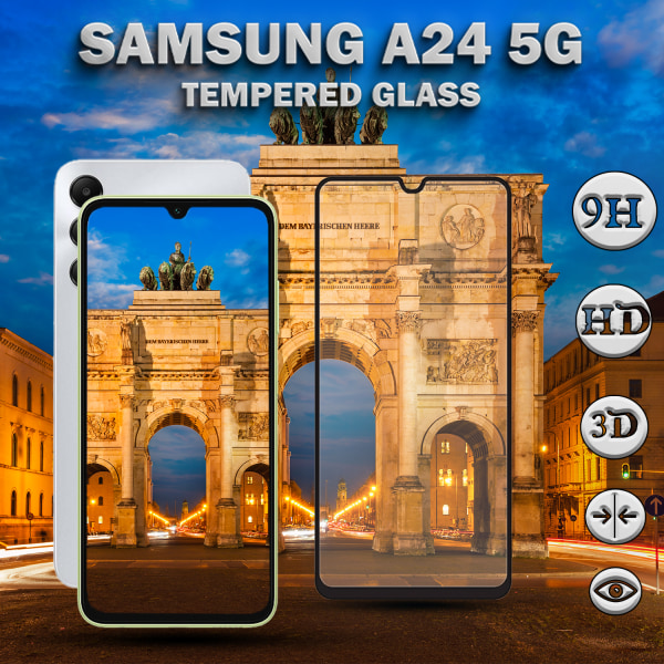 Samsung Galaxy A24 5G - Härdat Glas 9H - Super Kvalitet 3D Skärmskydd