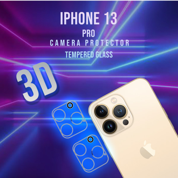 2-Pack Linsskydd iPhone 13 Pro Kamera - Härdat Glas 9H-Super 3D