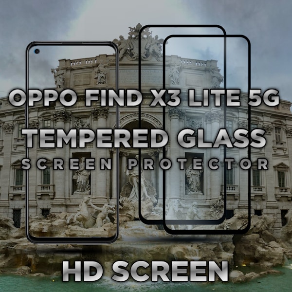 2 Pack OPPO FIND X3 LITE 5G - Härdat glas 9H-Super kvalitet 3D