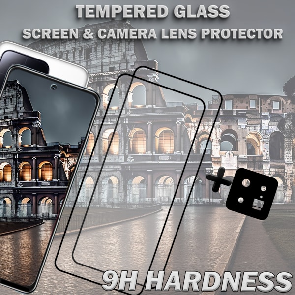 2-Pack XIAOMI 13 Skärmskydd & 1-Pack linsskydd - Härdat Glas 9H - Super kvalitet 3D