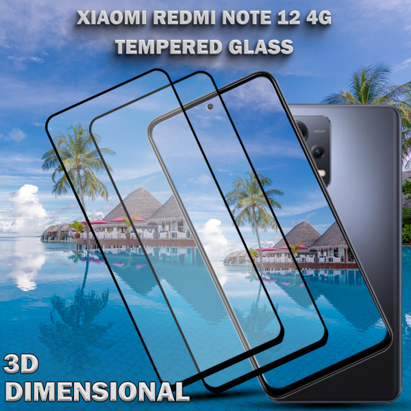 2-Pack Xiaomi Redmi Note 12 (4G) - Härdat Glas 9H-Super kvalitet 3D Skärmskydd