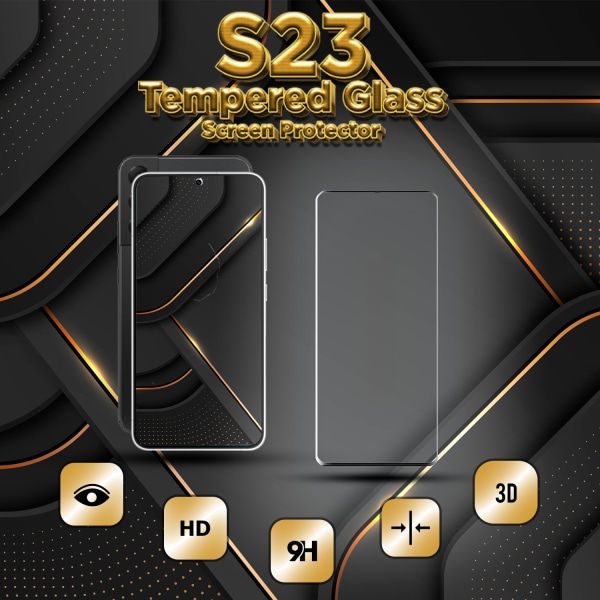 1-Pack SAMSUNG S23 Näytönsuoja - Karkaistu Lasi 9H - Super laatu 3D