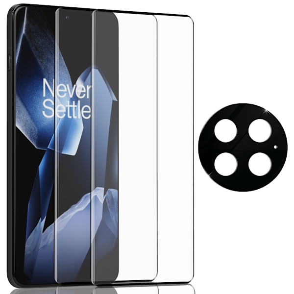 2-Pack OnePlus 13 Skärmskydd & 1-Pack linsskydd - Härdat Glas 9H - Super kvalitet 3D