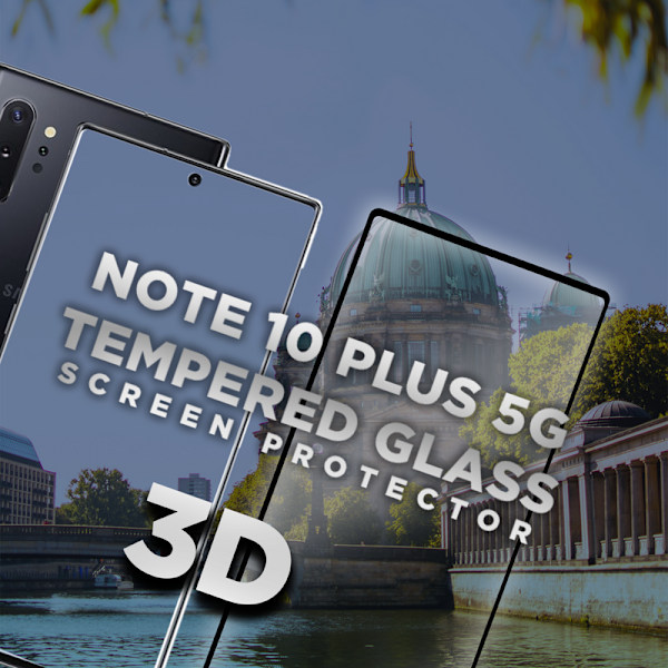 1-Pack SAMSUNG NOTE 10 PLUS Skærmbeskyttelse - Hærdet Glas 9H - Super kvalitet 3D