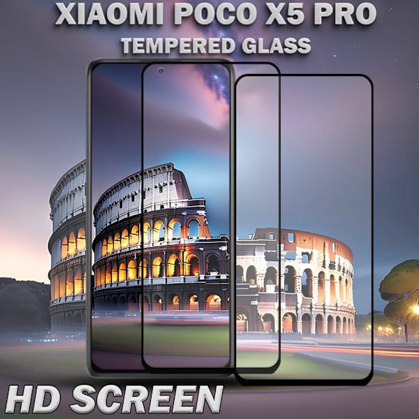 2-Pack XIAOMI POCO X5 PRO Skærmbeskyttelse - Hærdet Glas 9H - Super kvalitet 3D