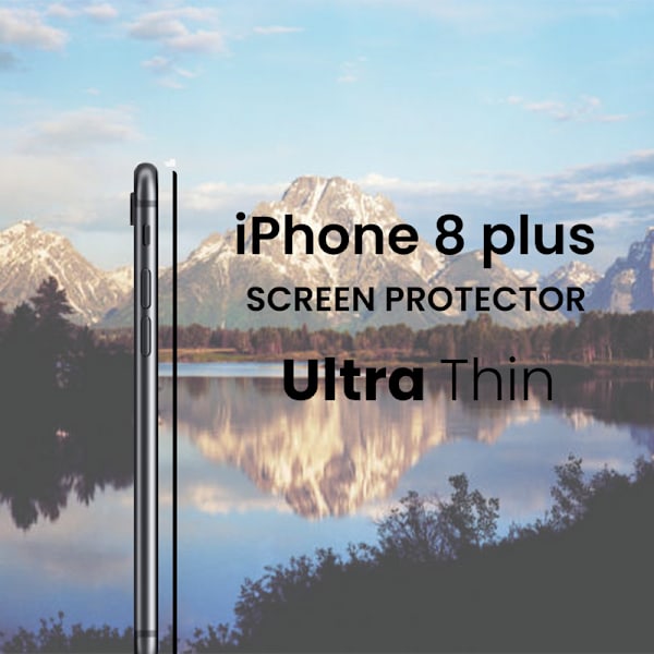 iPhone 8 Plus Svart - Härdat Glas 9H - Super Kvalitet 3D