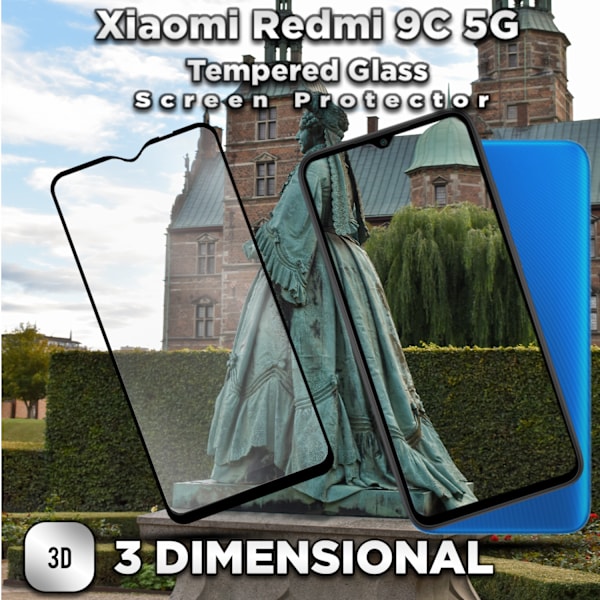 1-Pack XIAOMI REDMI 9C Näytönsuoja - Karkaistu Lasi 9H - Super laatu 3D