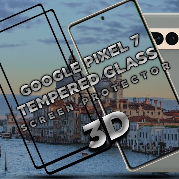 2-Pack GOOGLE PIXEL 7 Näytönsuoja - Karkaistu Lasi 9H - Super laatu 3D