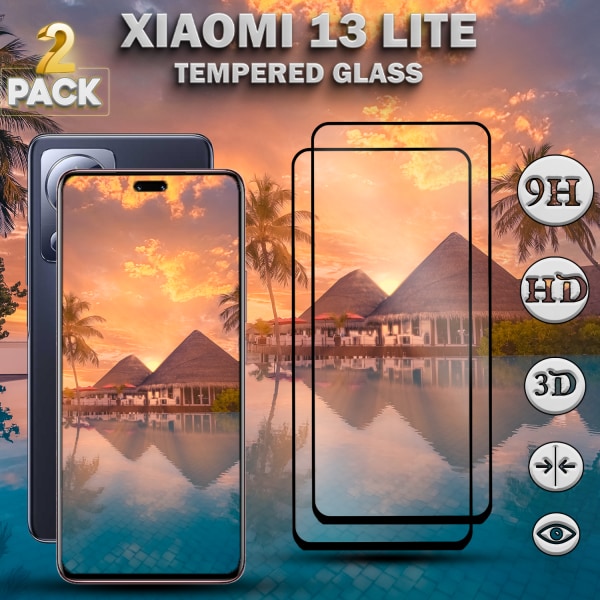 2-Pack Xiaomi 13 Lite - Härdat Glas 9H - Super kvalitet 3D Skärmskydd