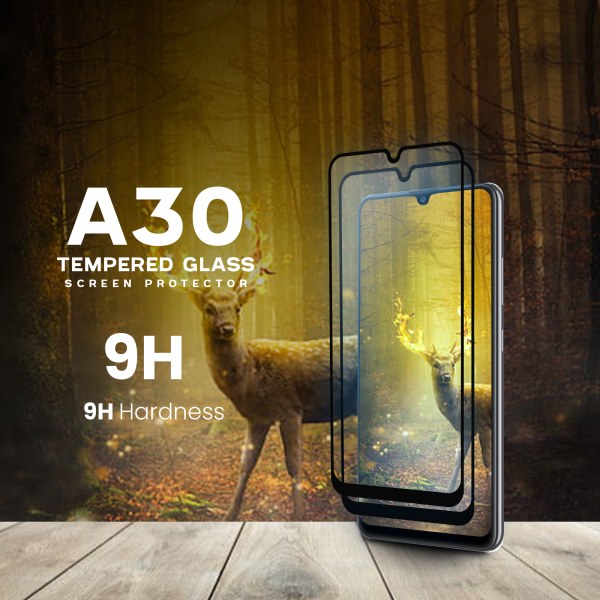 2-PaCK Samsung Galaxy A30 - Härdat Glas 9H-Super Kvalitet 3D