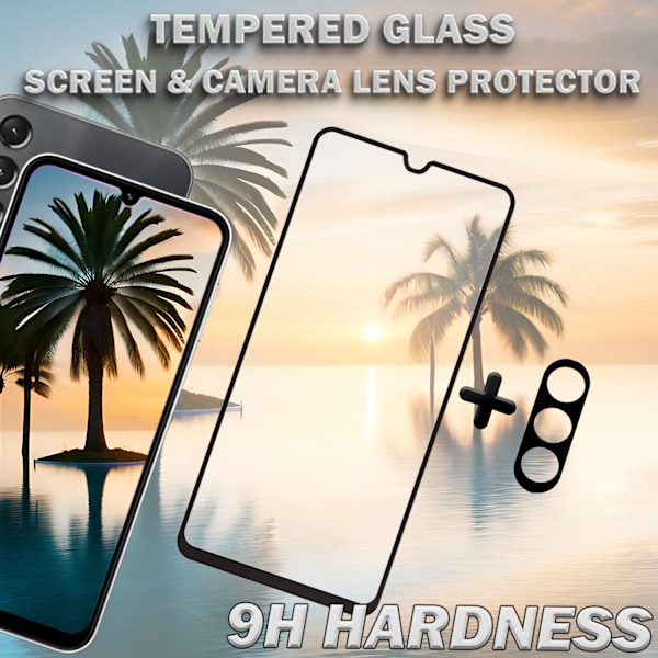 1-Pack SAMSUNG A24 Skærmbeskyttelse & 1-Pack linsebeskyttelse - Hærdet Glas 9H - Super kvalitet 3D