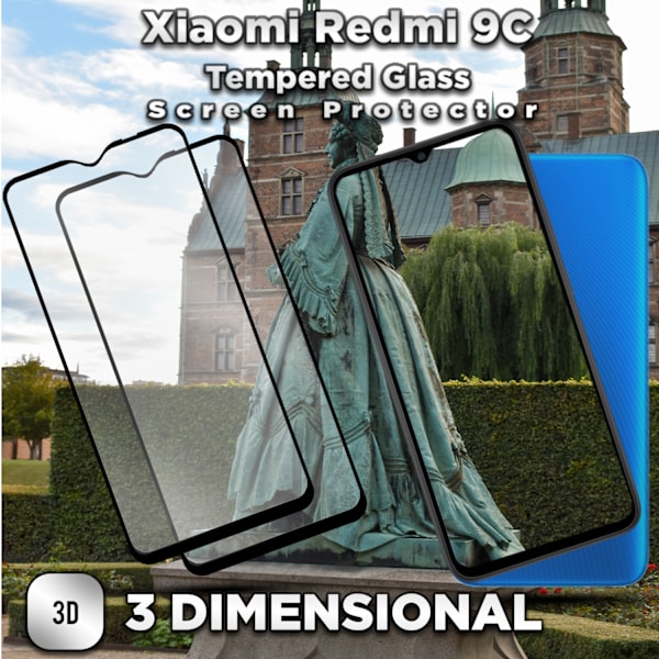 2-Pack XIAOMI REDMI 9C Skærmbeskyttelse - Hærdet Glas 9H - Super kvalitet 3D