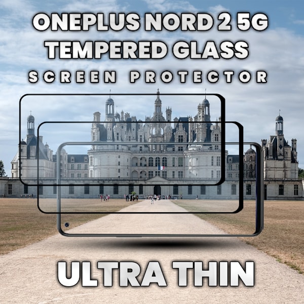 2-Pack OnePlus Nord 2 5G - Härdat glas 9H - Super kvalitet 3D Skärmskydd