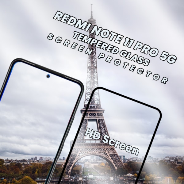 Xiaomi Redmi Note 11 Pro 5G - Härdat glas 9H-Super kvalitet 3D