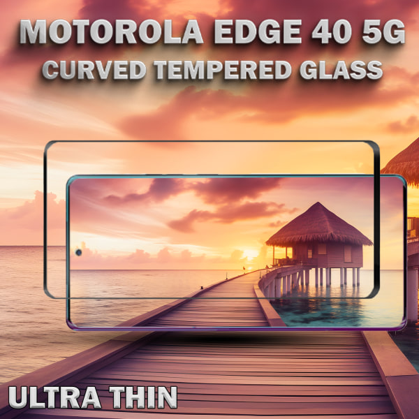 Motorola Edge 40 (5G) - Härdat Glas 9H -Super kvalitet 3D Skärmskydd