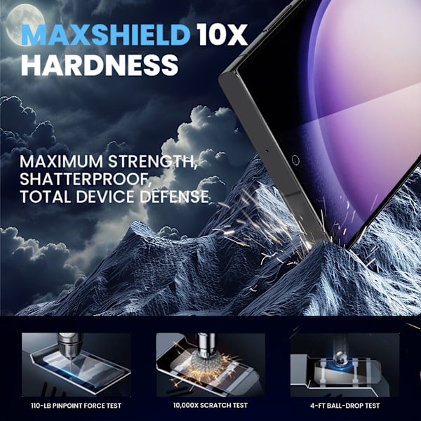2-Pack SAMSUNG S23 ULTRA Skærmbeskyttelse & 1-Pack linsebeskyttelse - Hærdet Glas 9H - Super kvalitet 3D