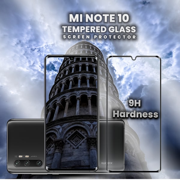 1-Pack XIAOMI MI NOTE 10 Skærmbeskyttelse - Hærdet Glas 9H - Super kvalitet 3D