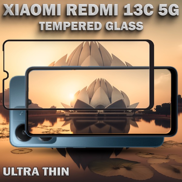 1-Pack XIAOMI REDMI 13C 5G Skärmskydd - Härdat Glas 9H - Super kvalitet 3D