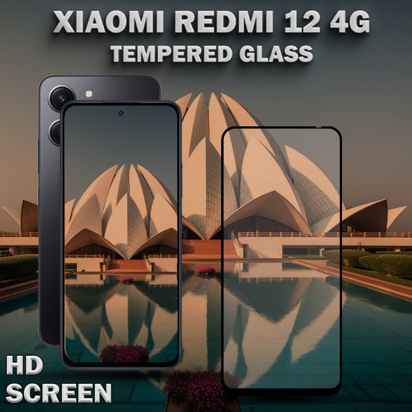 1-Pack XIAOMI REDMI 12 4G Skärmskydd - Härdat Glas 9H - Super kvalitet 3D