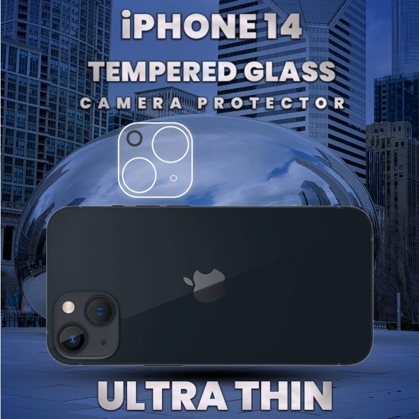 iPhone 14 Linsskydd - 9H Härdat glas- Super kvalitet 3D