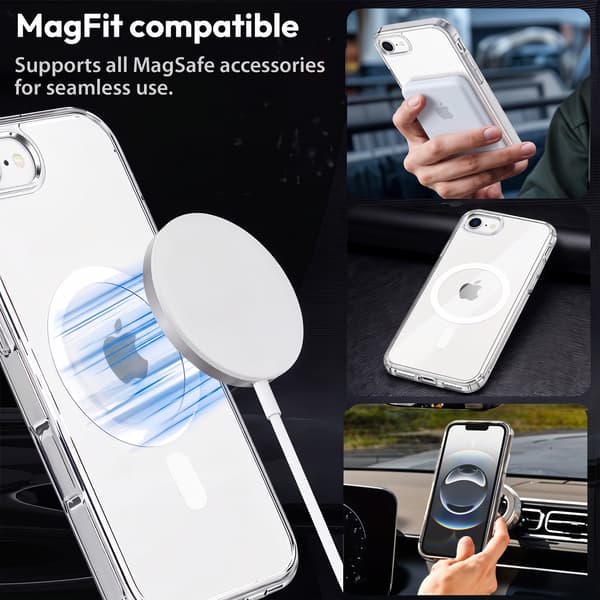 MagCase för iPhone 16e – Kristallklart MagSafe-skal