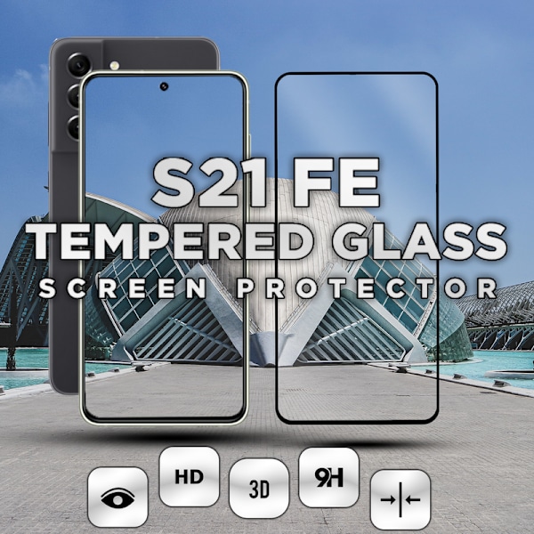 1-Pack SAMSUNG S21 FE Näytönsuoja - Karkaistu Lasi 9H - Super laatu 3D