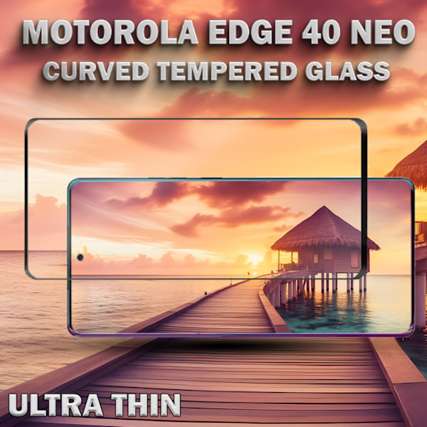 Motorola Edge 40 NEO - Härdat Glas 9H - Super kvalitet 3D Skärmskydd