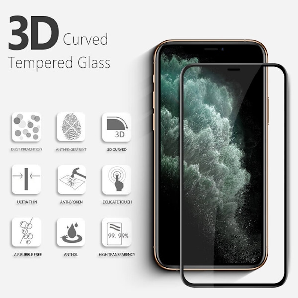 iphone X / XS / 11 Pro 3D härdat glas 9H