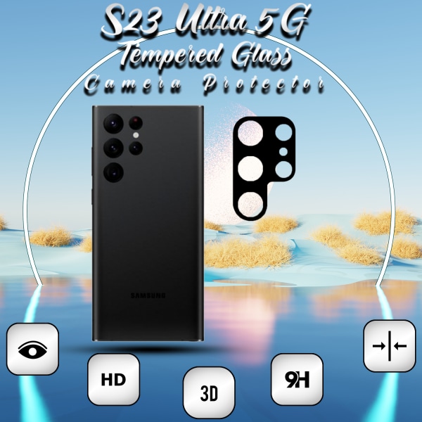 1-Pack Linsskydd Samsung Galaxy S23 Ultra (5G) - Härdat Glas 9H - Super 3D Linsskydd
