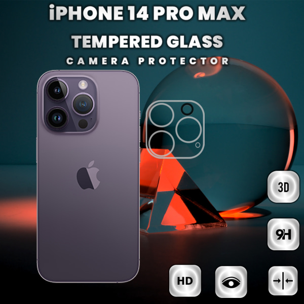 iPhone 14 Pro Max Linsskydd - 9H Härdat glas- Super kvalitet
