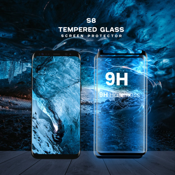 2 Pack Samsung Galaxy S8 - Härdat glas 9H - Super kvalitet 3D
