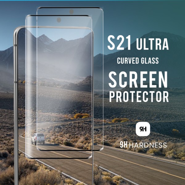 2 Pack Galaxy S21 Ultra - Härdat glas 9H - Super kvalitet 3D