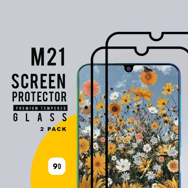 2-Pack Samsung Galaxy M21 - Härdat glas H9 - Top kvalitet 3D