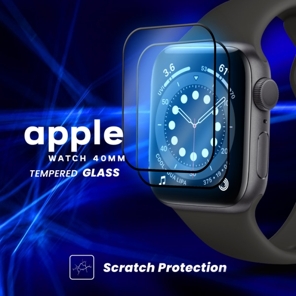 2 Pack Apple Watch 40mm – Härdat glas 9H – Super kvalitet 3D