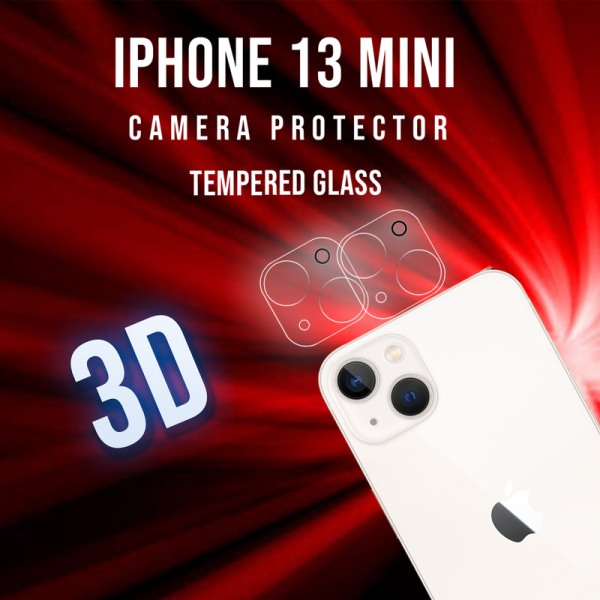 2-Pack Linsskydd iPhone 13 Mini Kamera - Härdat Glas 9H-Super 3D