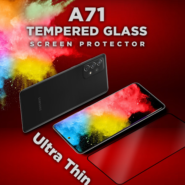 Samsung Galaxy A71 - Härdat glas 9H-Super kvalitet 3D Skärmskydd