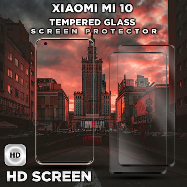 2-Pack Xiaomi Mi 10 - Härdat Glas 9H - Super kvalitet 3D Skärmskydd