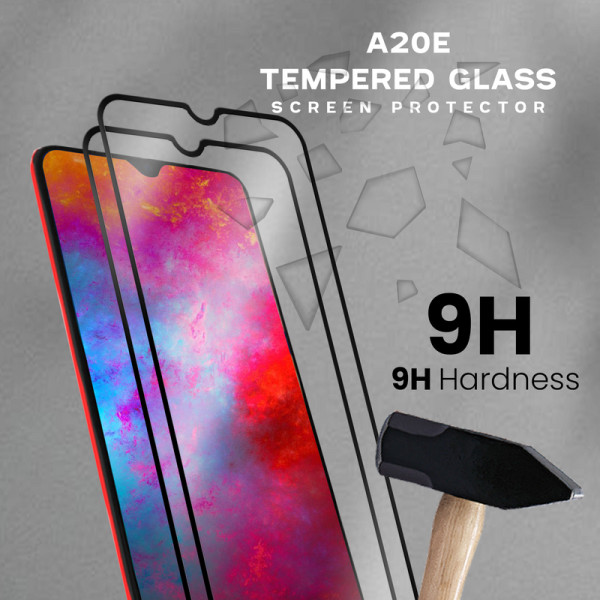 2 Pack Samsung Galaxy A20e - Härdat Glas 9H - Super Kvalitet 3D