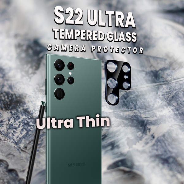Linsskydd Samsung Galaxy S22 Ultra - Härdat Glas 9H - Super 3D
