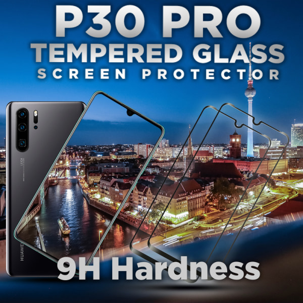2 Pack Huawei P30 Pro - Härdat glas 9H – 3D Super kvalitet