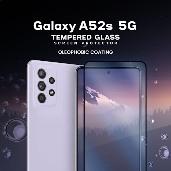 1-Pack SAMSUNG GALAXY A52S Skærmbeskyttelse - Hærdet Glas 9H - Super kvalitet 3D