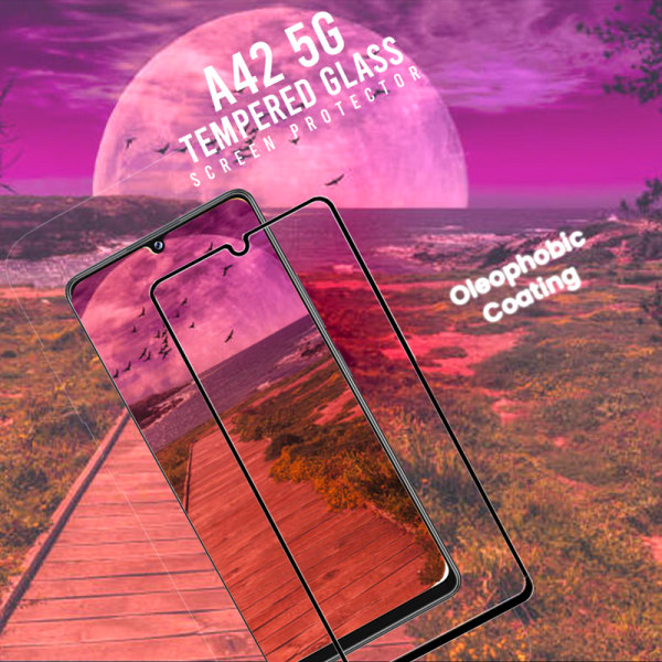Samsung Galaxy A42 5G - Härdat glas H9 - Top kvalitet 3D