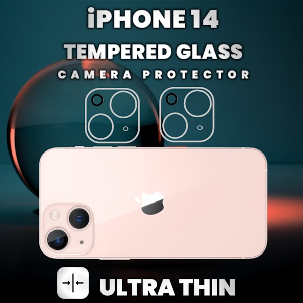 2-Pack Iphone 14 Linsskydd - 9H Härdat Glas- Super 3D Linsskydd