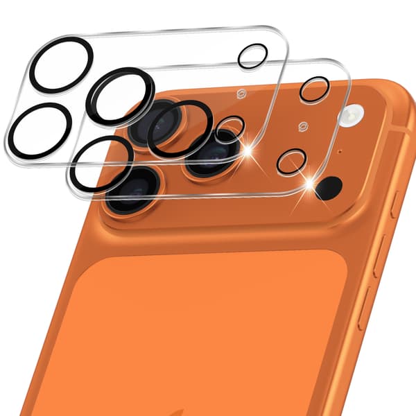 2-Pack iPhone 17 Pro Max Kameralinsskydd - Härdat Glas 9H - Super kvalitet 3D
