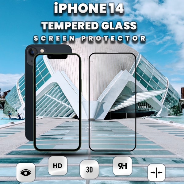 iPhone 14 - 9H Härdat Glass - Super kvalitet 3D Skärmskydd