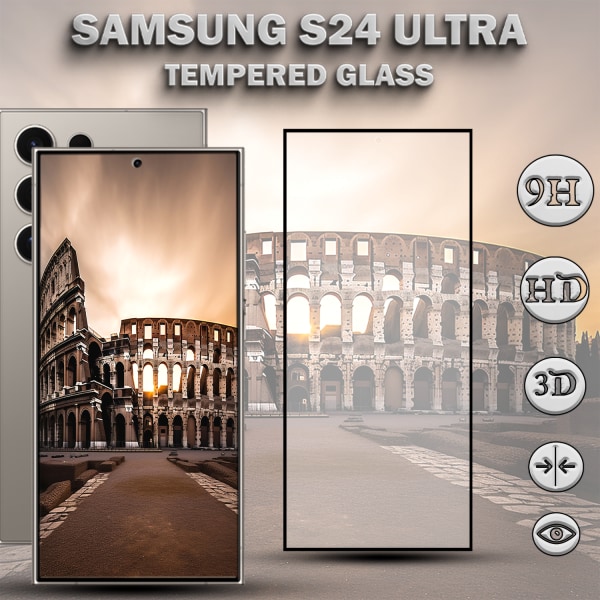 1-Pack SAMSUNG S24 ULTRA Skärmskydd - Härdat Glas 9H - Super kvalitet 3D