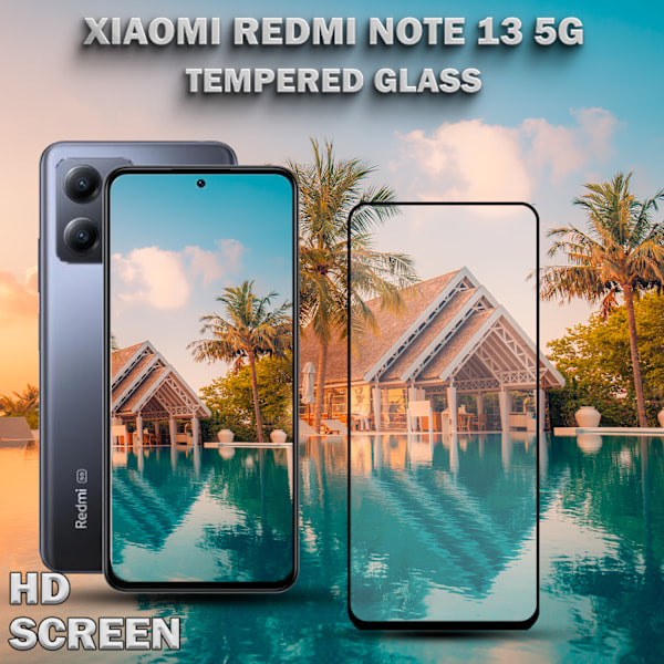 1-Pack XIAOMI REDMI NOTE 13 Skærmbeskyttelse - Hærdet Glas 9H - Super kvalitet 3D