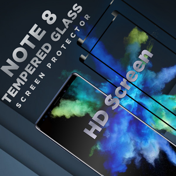 2-Pack SAMSUNG GALAXY NOTE 8 Skærmbeskyttelse - Hærdet Glas 9H - Super kvalitet 3D
