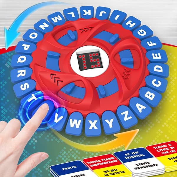 Ordspel för 2-8 spelare med nedräkningstimer och LCD-display