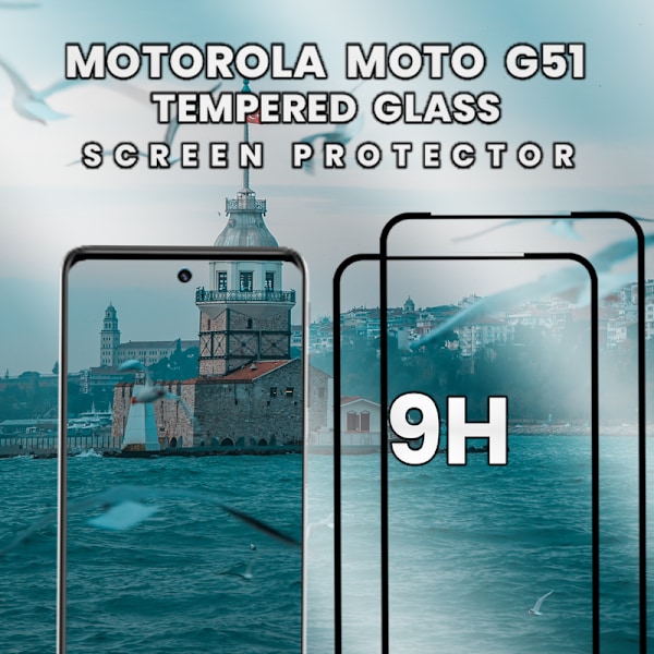 2 PACK Motorola Moto G51 - Härdat Glas 9H -Super kvalitet 3D